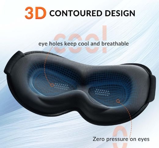 FACEMOON 3D Sleep Eye Mask - Adjustable Light, Lightweight - Image 2