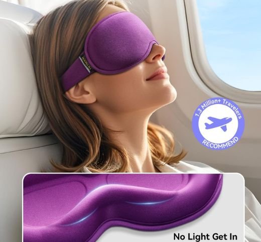 FACEMOON Weighted 3D Blackout Sleep Mask for Travel - Image 2