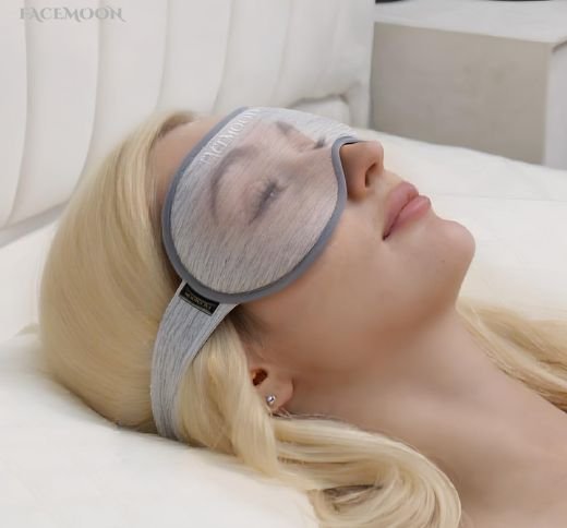 FACEMOON Weighted Blackout Eye Mask - Zero Eye Pressure - Image 5