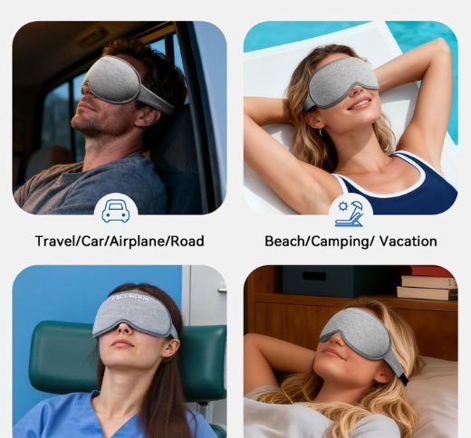 FACEMOON Weighted Blackout Eye Mask - Zero Eye Pressure - Image 2