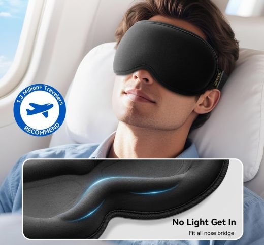 FACEMOON Weighted Blackout Sleep Mask for Eye Strain Relief - Image 5