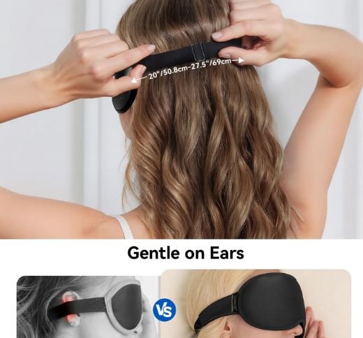 FACEMOON Weighted Blackout Sleep Mask for Eye Strain Relief - Image 3