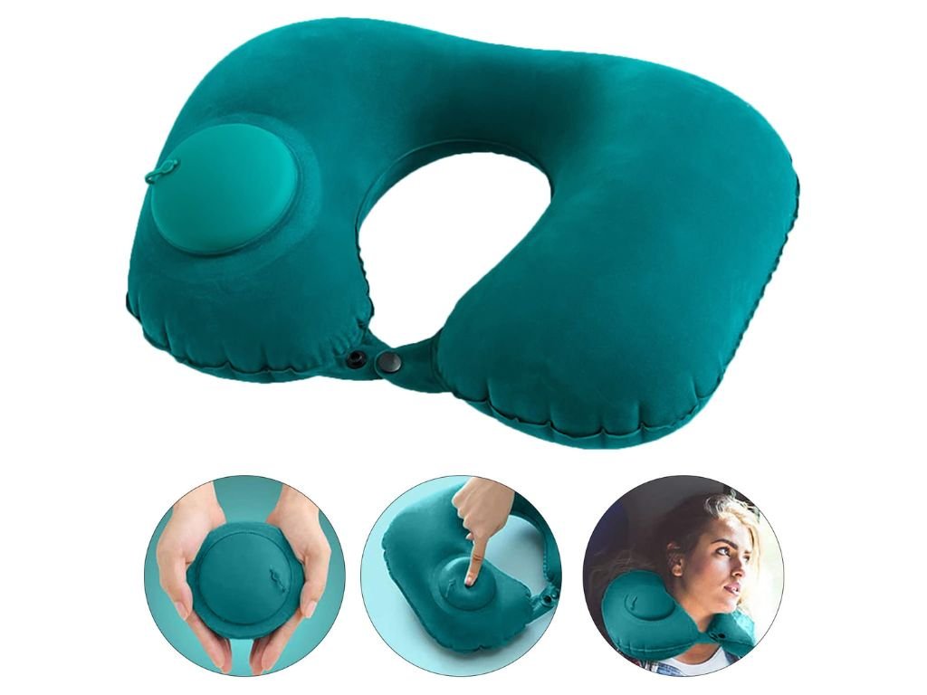 Where can I use the U-Shaped Travel Pillow Press Inflatable Pillow Neck for maximum benefit