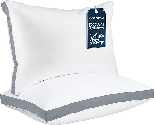 Gusseted Queen Bed Pillows Set of 2
