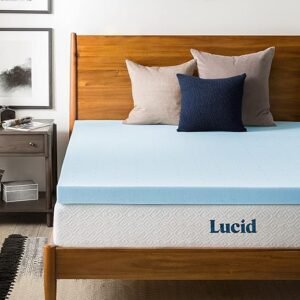 LUCID 3-Inch Gel Memory Foam Mattress Topper
