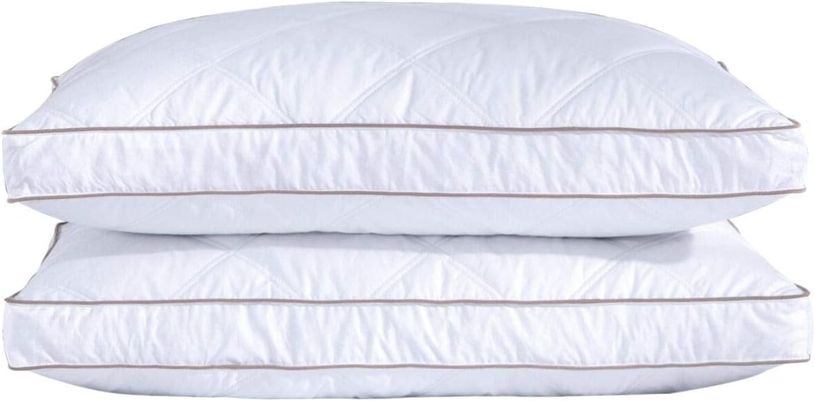 puredown Goose Down Feather Sleeping Pillows Set