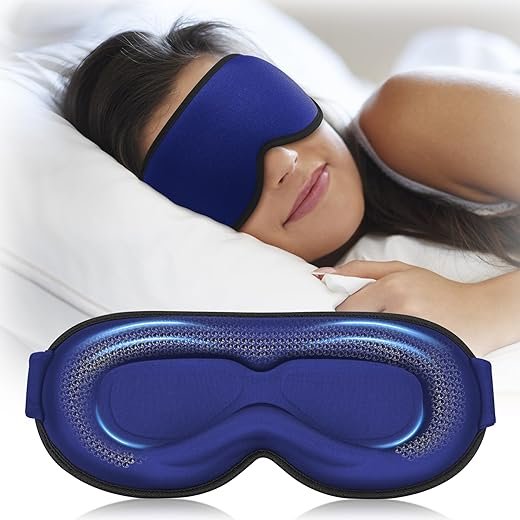 Weighted 3D Contoured Sleep Mask in Navy