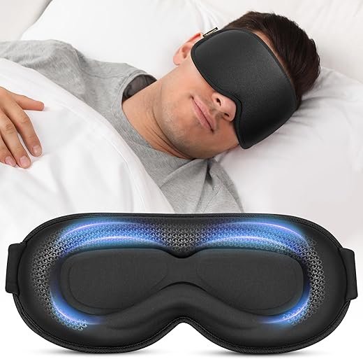 Weighted Travel Blackout Sleep Mask for Comfort