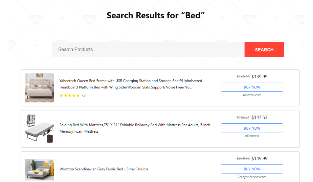 Ai product search sleeprater.com