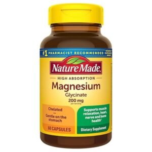 Nature Made Magnesium Glycinate 200mg Capsules, 60 Count