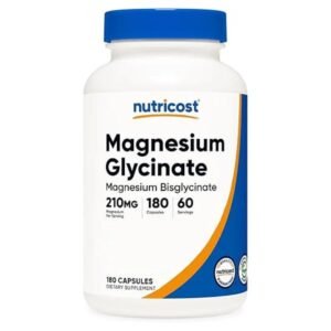 Nutricost Magnesium Glycinate 180 Capsules – Gentle Absorption