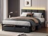 Ultimate Review: Full Size Bed Frame with Storage Headboard, LED Lights & Easy Assembly