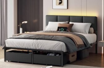 Ultimate Review: Full Size Bed Frame with Storage Headboard, LED Lights & Easy Assembly