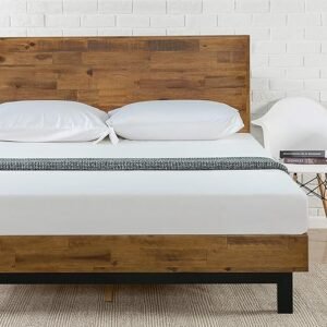 Adjustable Queen Wood Platform Bed Frame