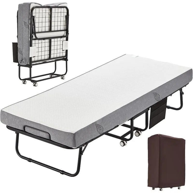 Folding Rollaway Bed with 5" Mattress