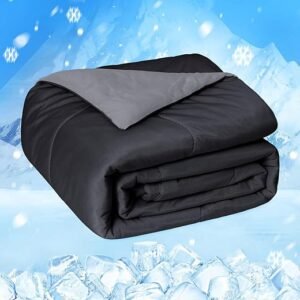 HOMFINE Queen Black Cooling Comforter