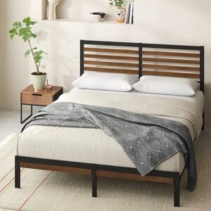 Zinus Kai Bamboo Metal Platform Bed Frame