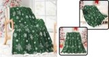 Cozy Up This Christmas: Touchat Green Snowflake Sherpa Throw Blanket Review