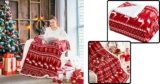 Cozy Up with Touchat’s Red Sherpa Christmas Twin Blanket: A Fuzzy Fleece Must-Have for Your Couch!