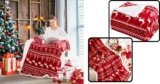 Cozy Up with the Touchat Red Sherpa Christmas Throw Blanket: Fuzzy, Fluffy, and Perfect for Holiday Warmth!