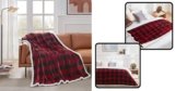 Touchat Sherpa Red and Black Buffalo Plaid Christmas Twin Blanket Review: Soft, Cozy, and Perfect for Winter!