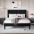 MUTICOR Black Velvet Full Bed Frame with Adjustable Feature