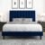 Modern Velvet Full Bed Frame – Durable, No Box Spring Needed
