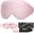 BeHoomi Adjustable Sleep Mask – 100% Light Blocking, Pink