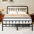 Queen Victorian Metal Platform Bed Frame – No Box Spring Needed