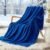 Whale Flotilla WF-WX5060-BL Soft Royal Blue Chevron Throw Blanket
